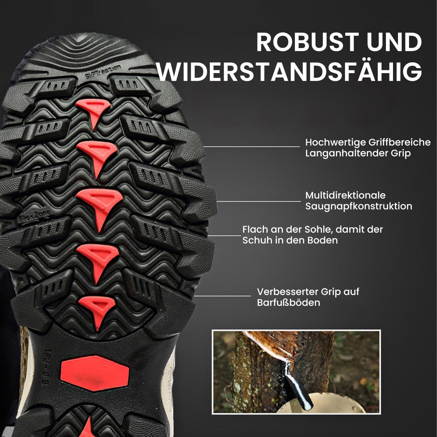 MAGICSHE Outdoor Mesh-Sportschuhe Wanderschuh Trail-Stiefel, Rutschfest, Atmungsaktiv