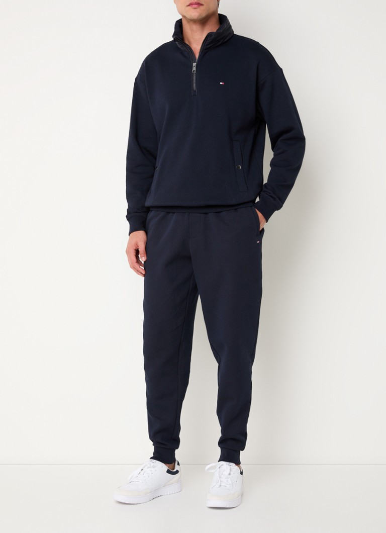 Sweter Tommy Hilfiger z mieszanki materiału, zapinany na suwak i składany kaptur.