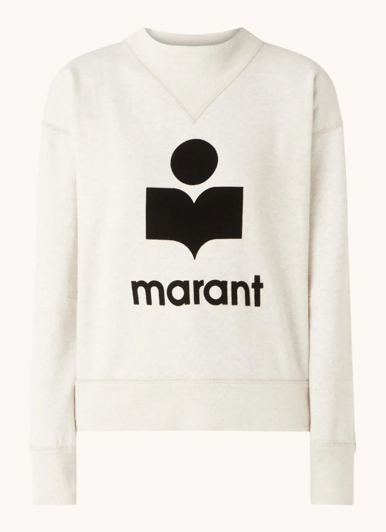 Maglione Isabel Marant Moby con stampa logo floccata e collo alto