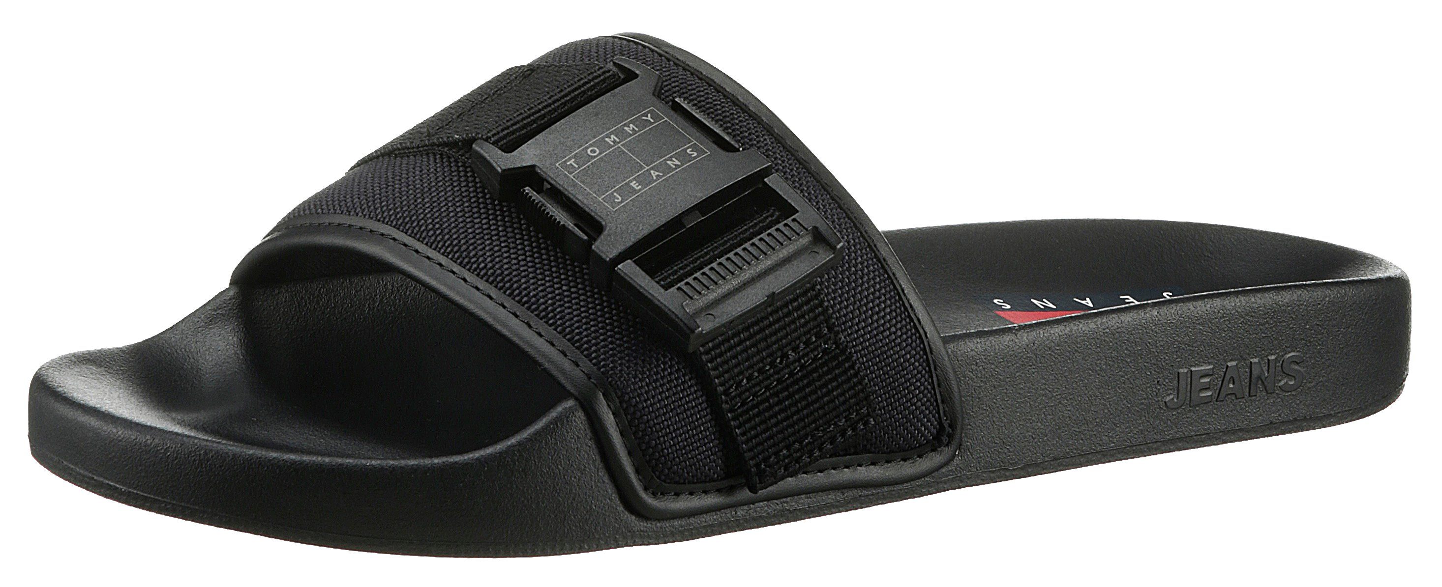 Tommy Jeans TJM BUCKE POOL SLIDE Pantolette mit modischem Zierverschluss