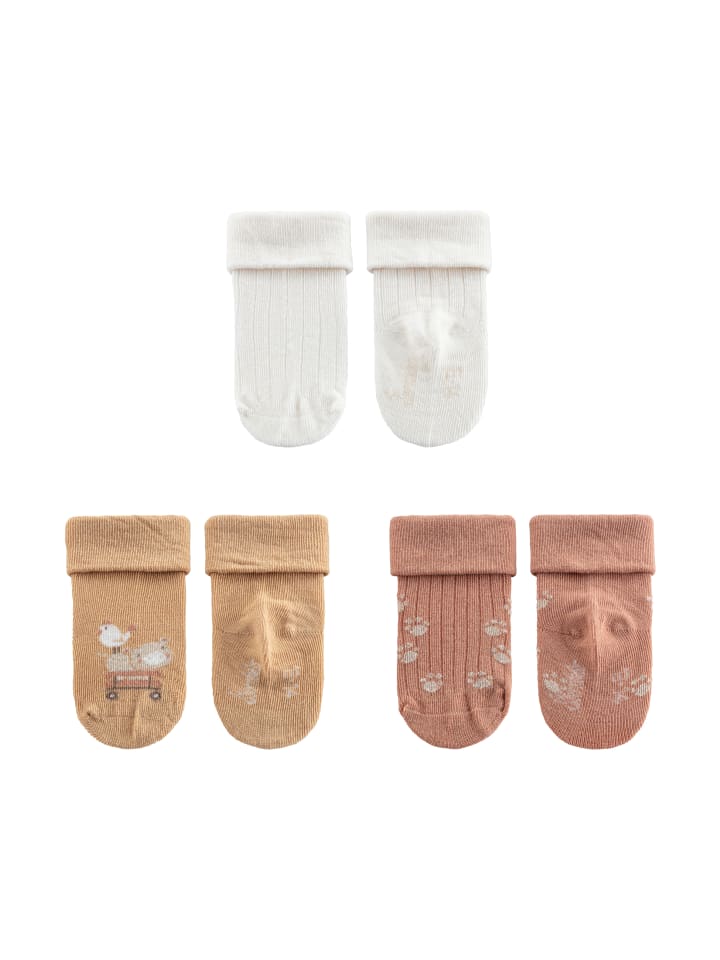 Sterntaler Baby Socken 3er-Pack Bauernhof in natur günstig kaufen