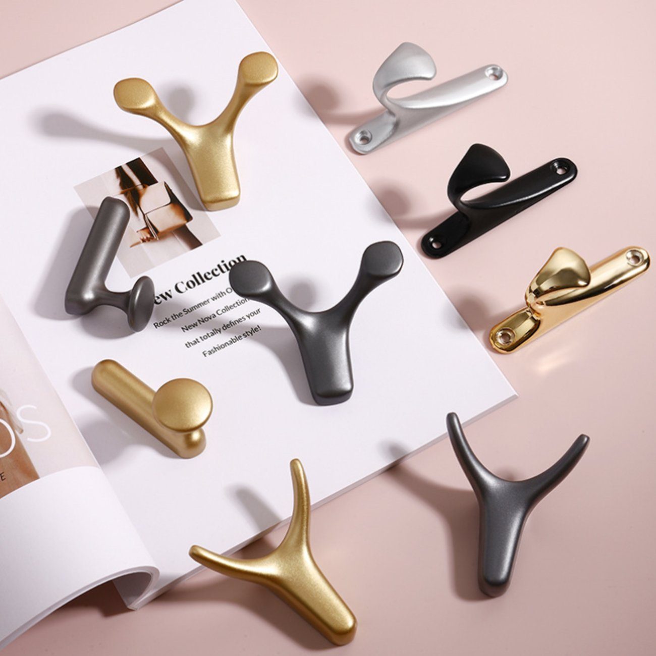 Union Reisen Wandhaken 3 moderne nordische Kleiderhaken, (3-St)