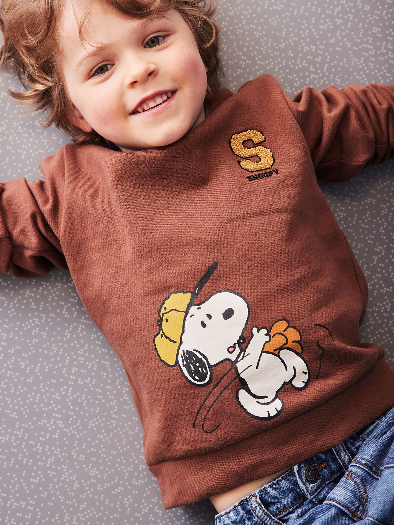 Sweat garçon Snoopy Peanuts® moka