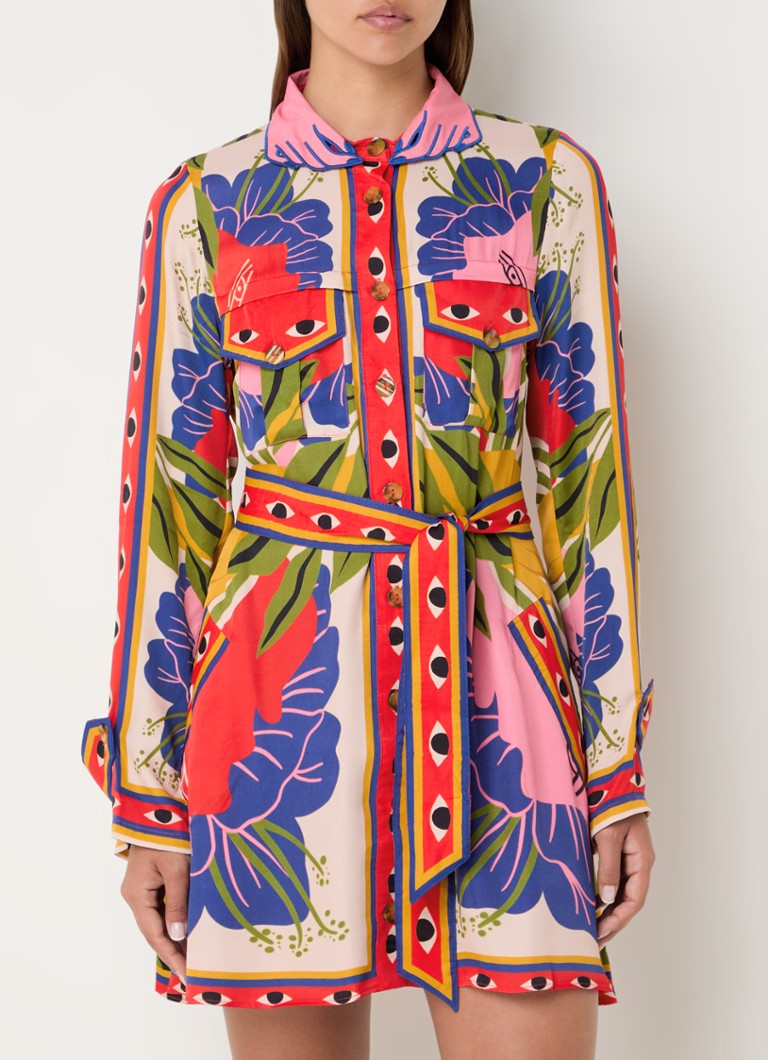 Robe-blouse Farm Rio Mini imprimée avec poches poitrine