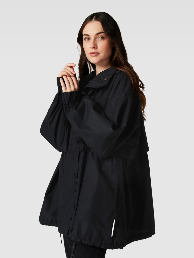 Jacke aus reiner Viskose in schwarz