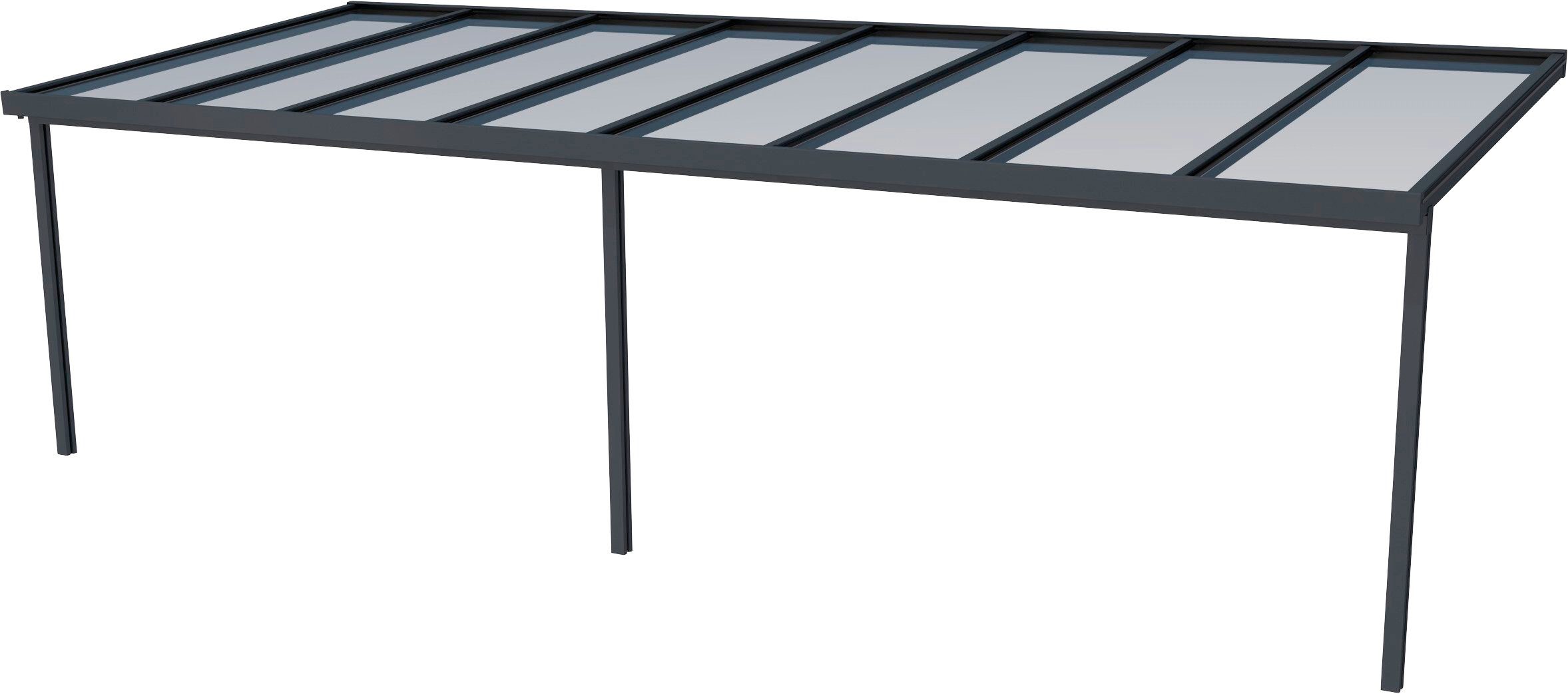 GUTTA Terrassendach Premium, BxT: 812,5x306 cm, Bedachung Doppelstegplatten, BxT: 813x306 cm, Dach Polycarbonat klar