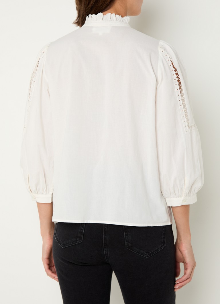 ba&sh Chemise tamie blouse with openwork detail