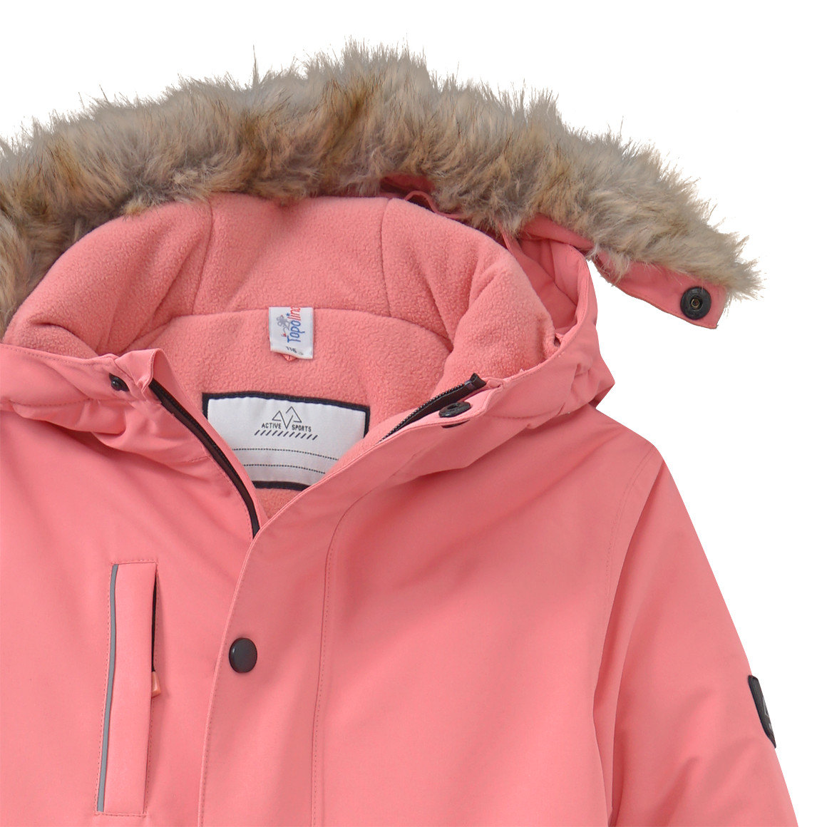 Kinder Schneeoverall mit Fellimitat