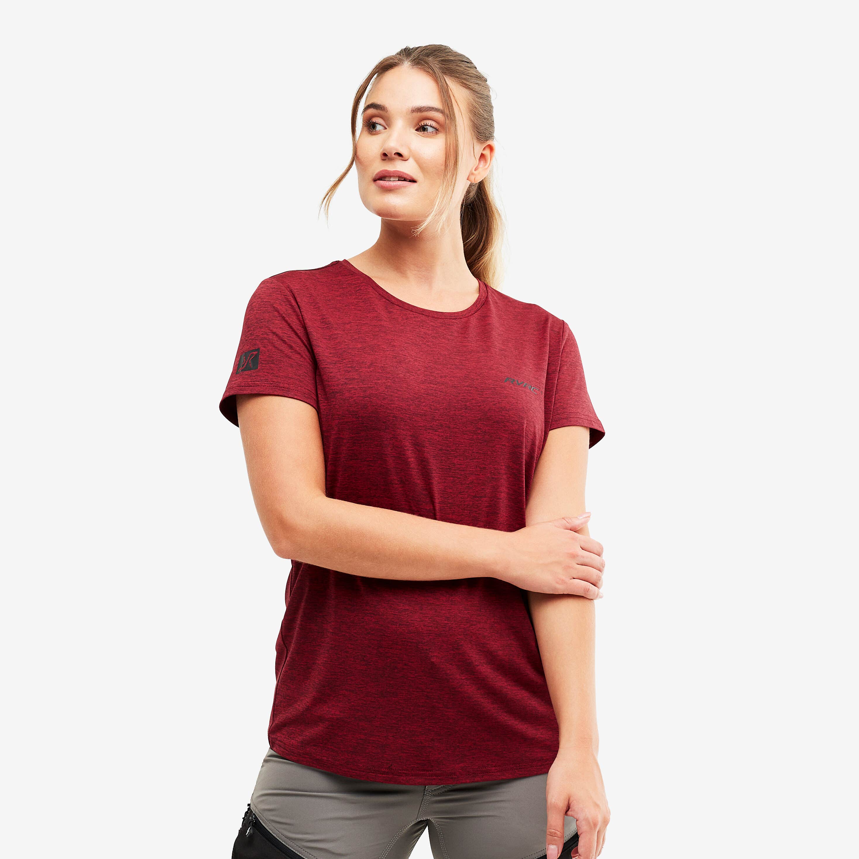 Vagabond Tee Femme Dark Red Melange