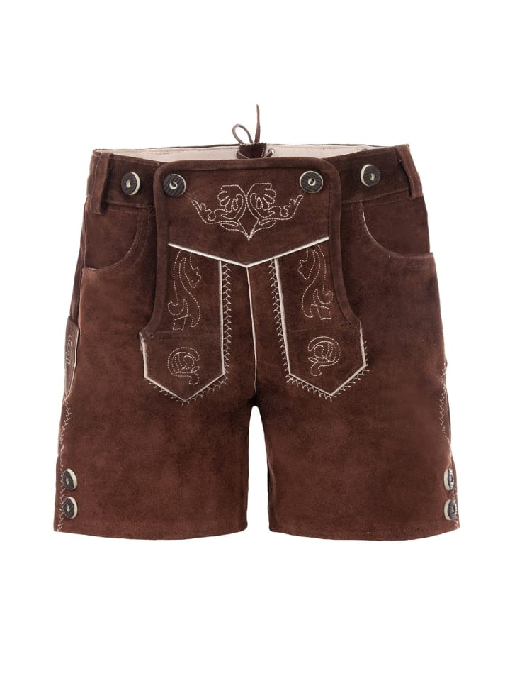 Edelnice Lederhose in dunkelbraun günstig kaufen