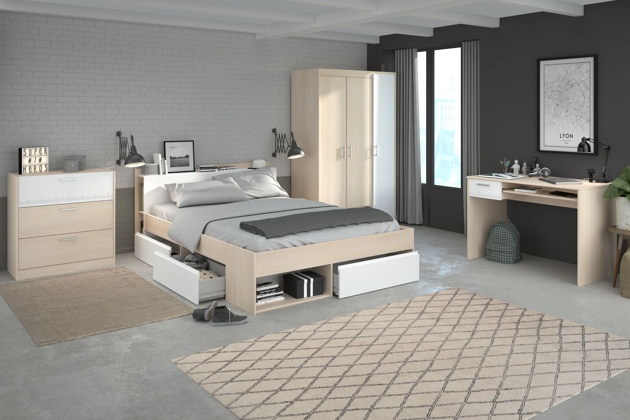 Parisot Schlafzimmer / Jugendzimmer, Most 76, 4-teilig, 160-ziger Bett
