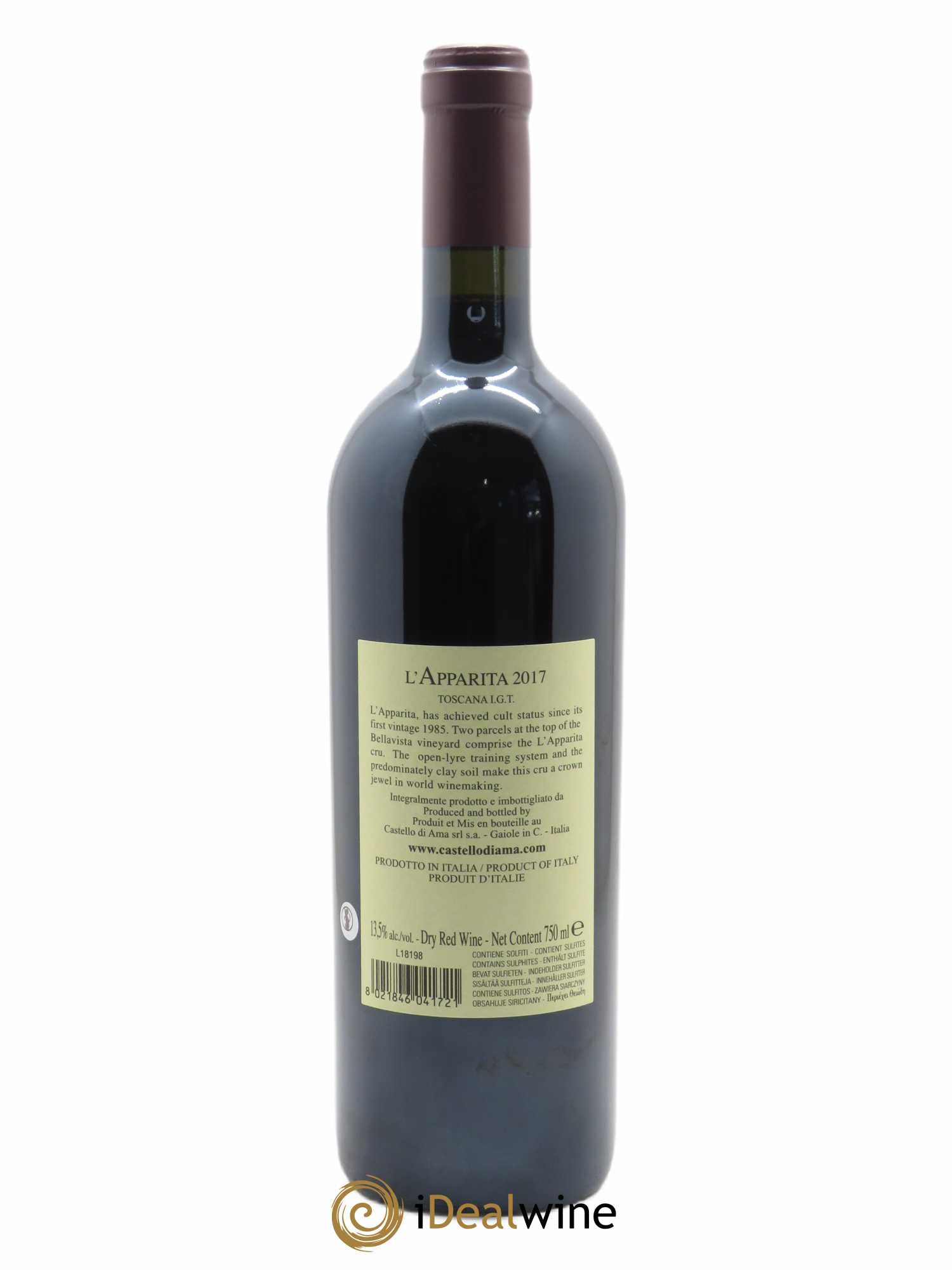 Toscana IGT Castello di Ama L'Apparita  2017 - Lot de 1 Bouteille