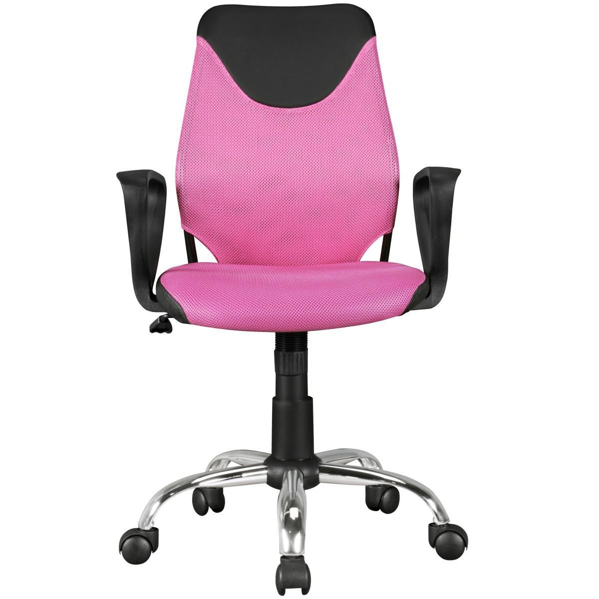 Amstyle Kinder-Drehstuhl KiKa, Schwarz-Pink