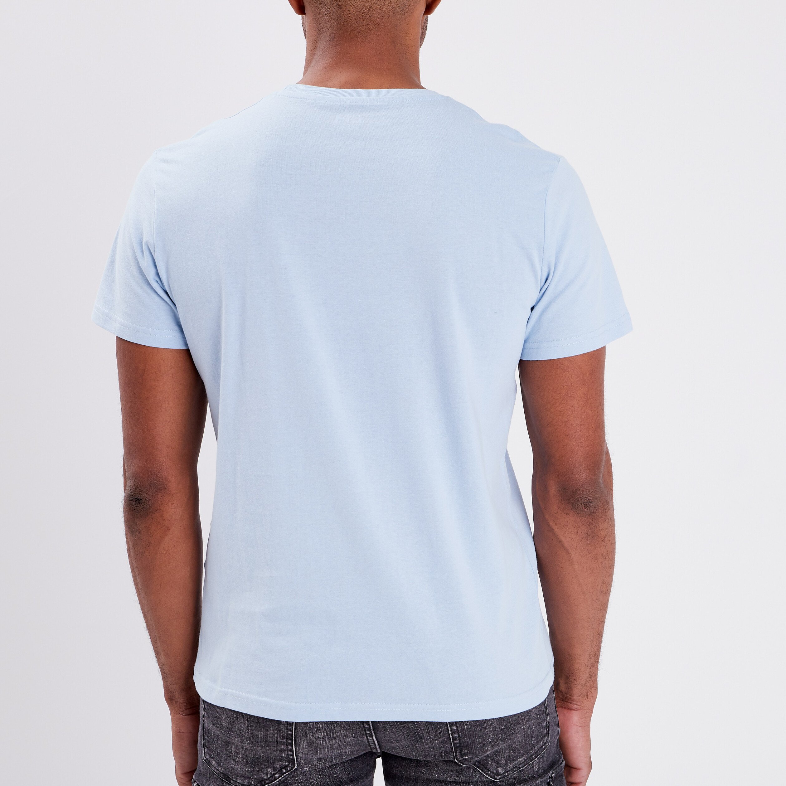 T-shirt manches courtes bleu ciel homme | La Halle