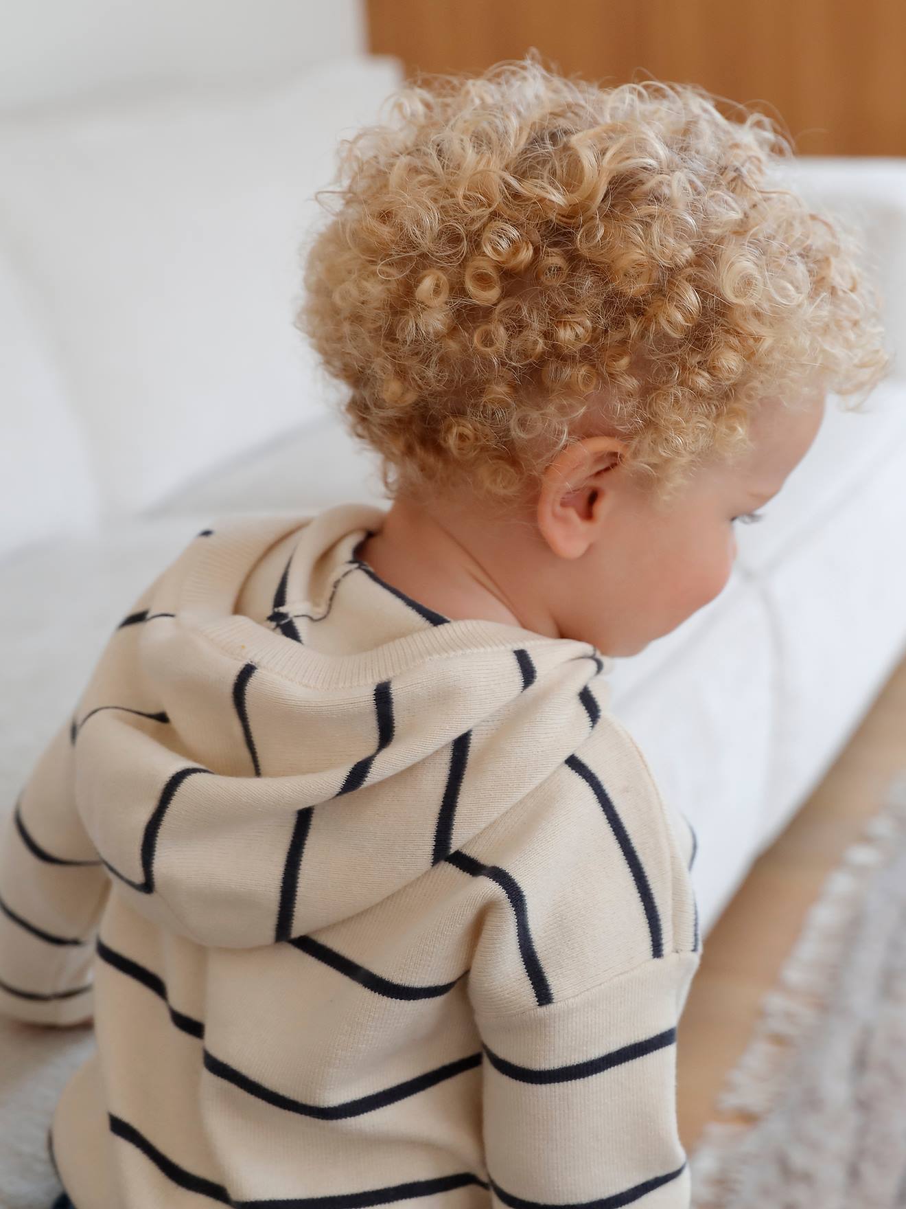 Vertbaudet Baby Kapuzenpullover Oeko-Tex - wollweiß