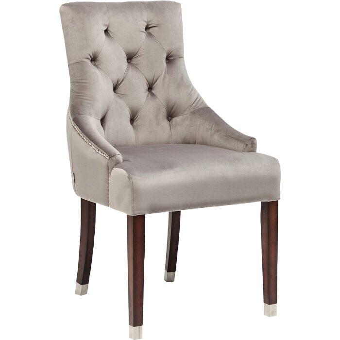 KARE Stuhl Prince Velvet Grau