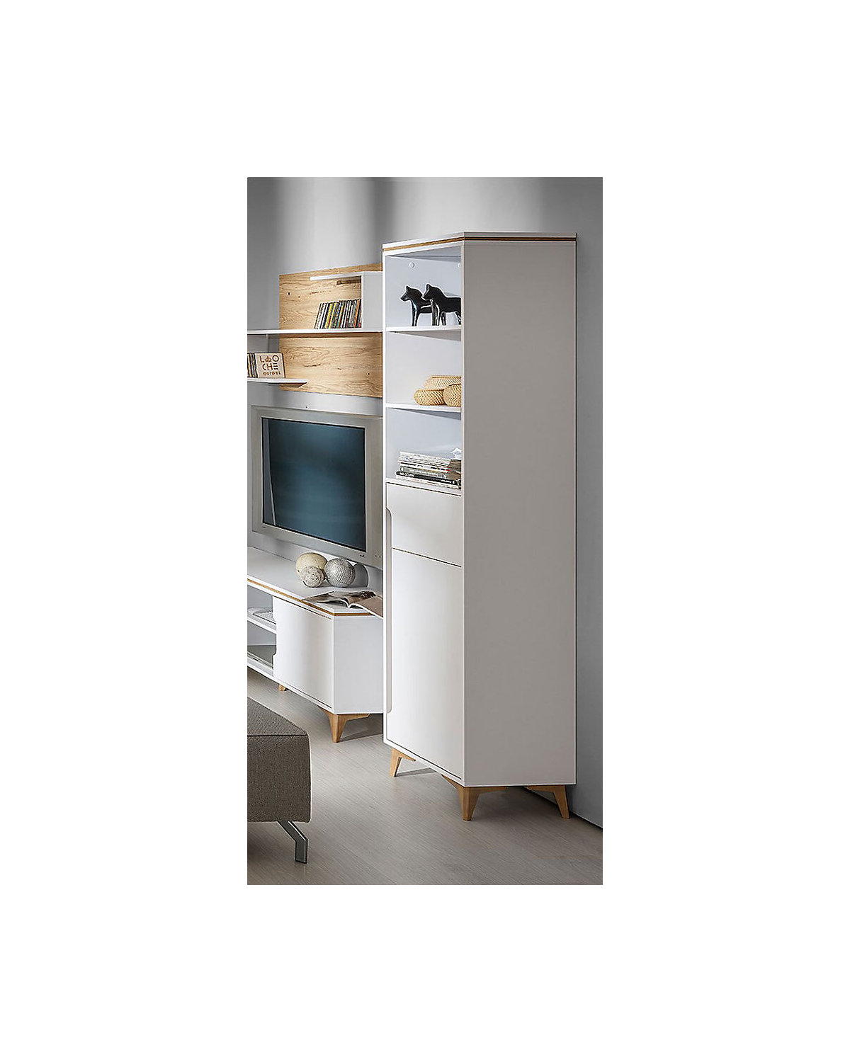 Stauraumschrank RegalschrankGapi 47cm 1-türig Farbe wählbar