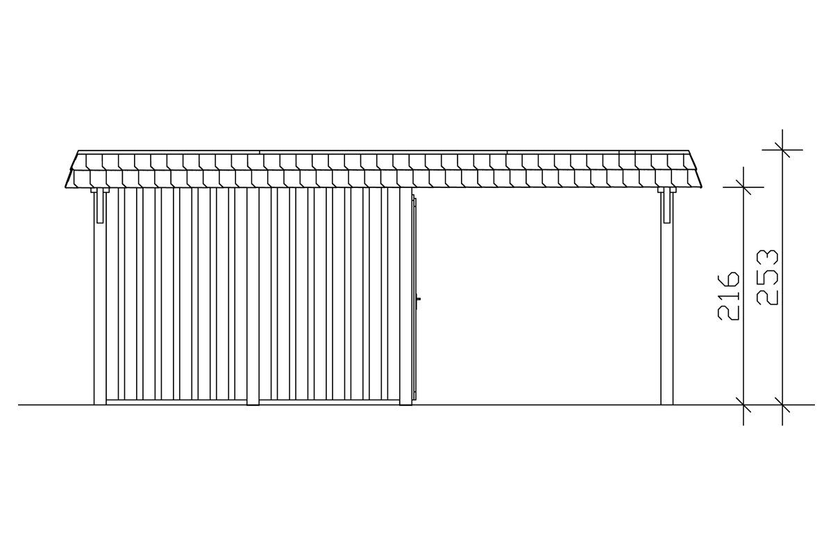 Skanholz Doppelcarport Wendland, BxT: 630x879 cm, 216 cm Einfahrtshöhe