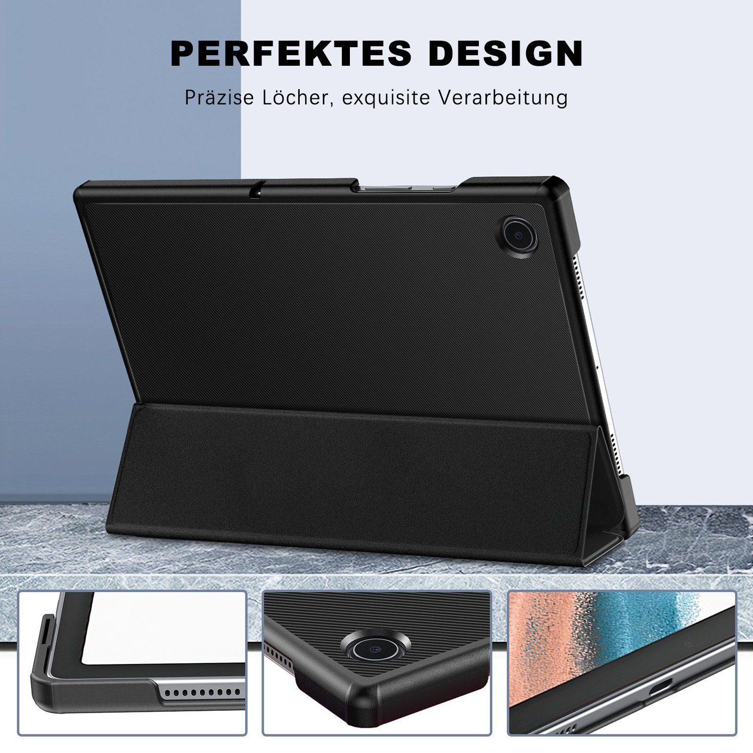 IBETTER Tablet-Hülle Tablet-Hülle Hülle für Samsung Galaxy Tab A8 10.5 2021 Ultra Schlank Kunstleder Schutzhülle Cover, mit Auto Schlaf/Wach Funktion