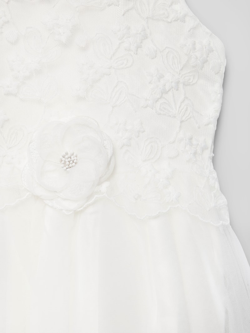 Kommunionskleid mit floralem Detail in ecru