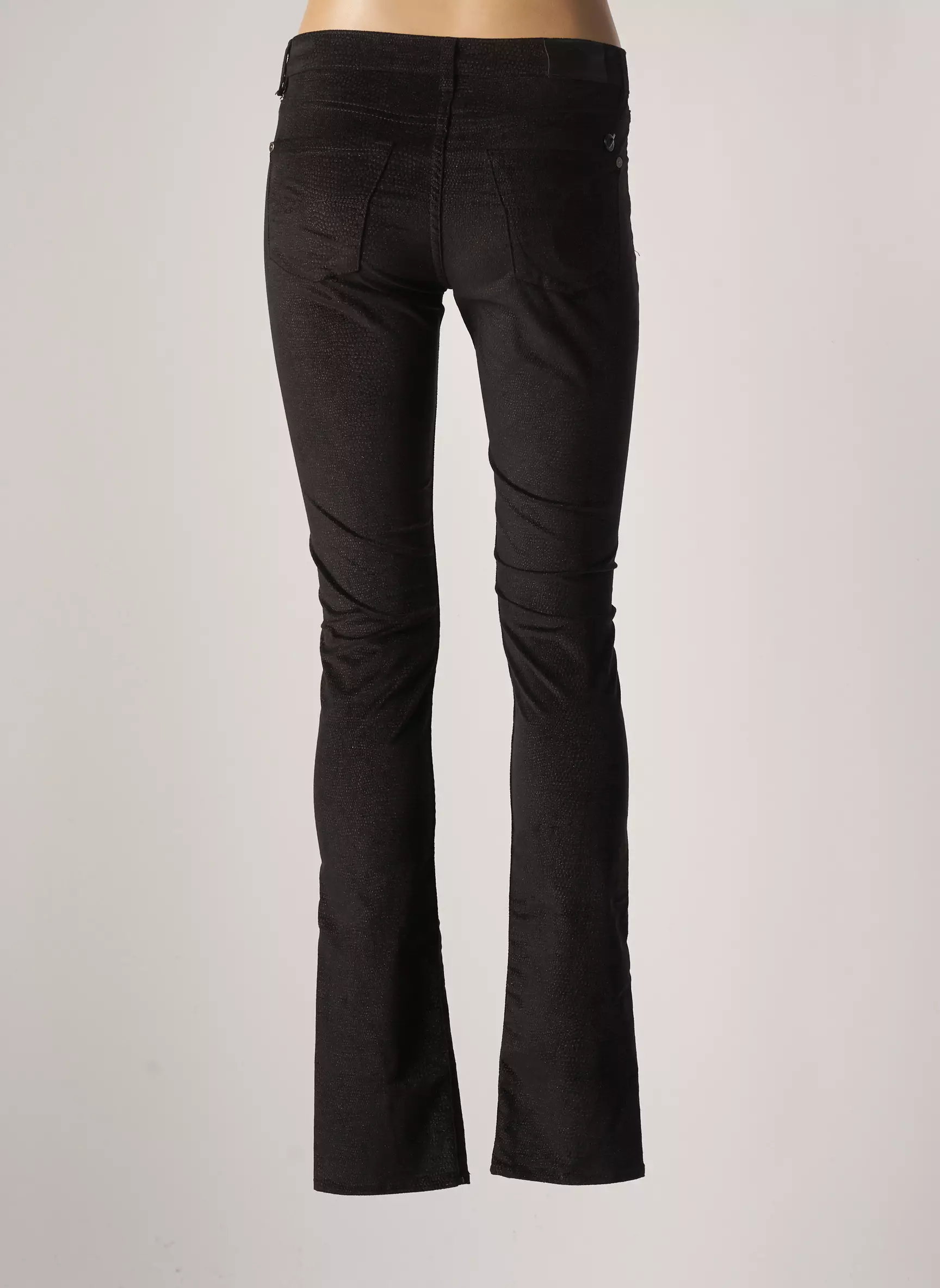 Renhsen Pantalons Slim Femme couleur noir