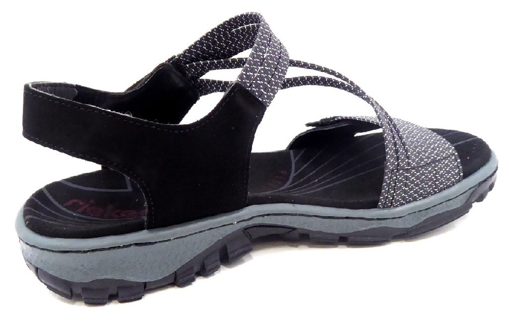 RIEKER Klassische Sandalen schwarz FSK Damen Sandalen