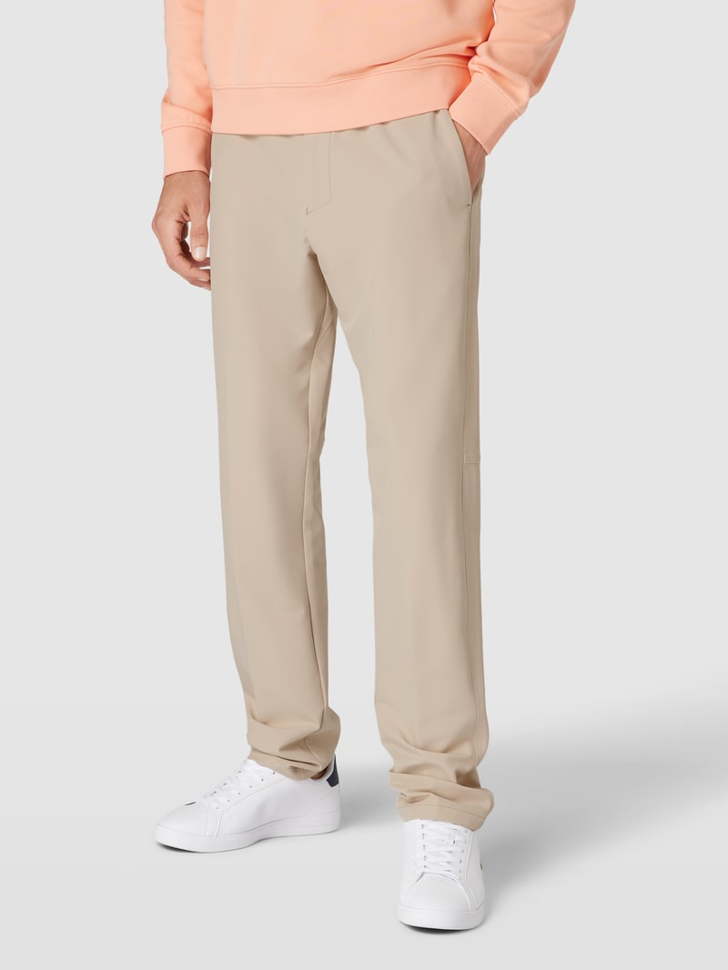 Hose mit Bügelfalten Modell 'COMUTER' in beige