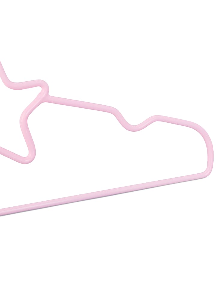 relaxdays 10x Kinderkleiderbügel Stern in Hellrosa günstig kaufen onesize