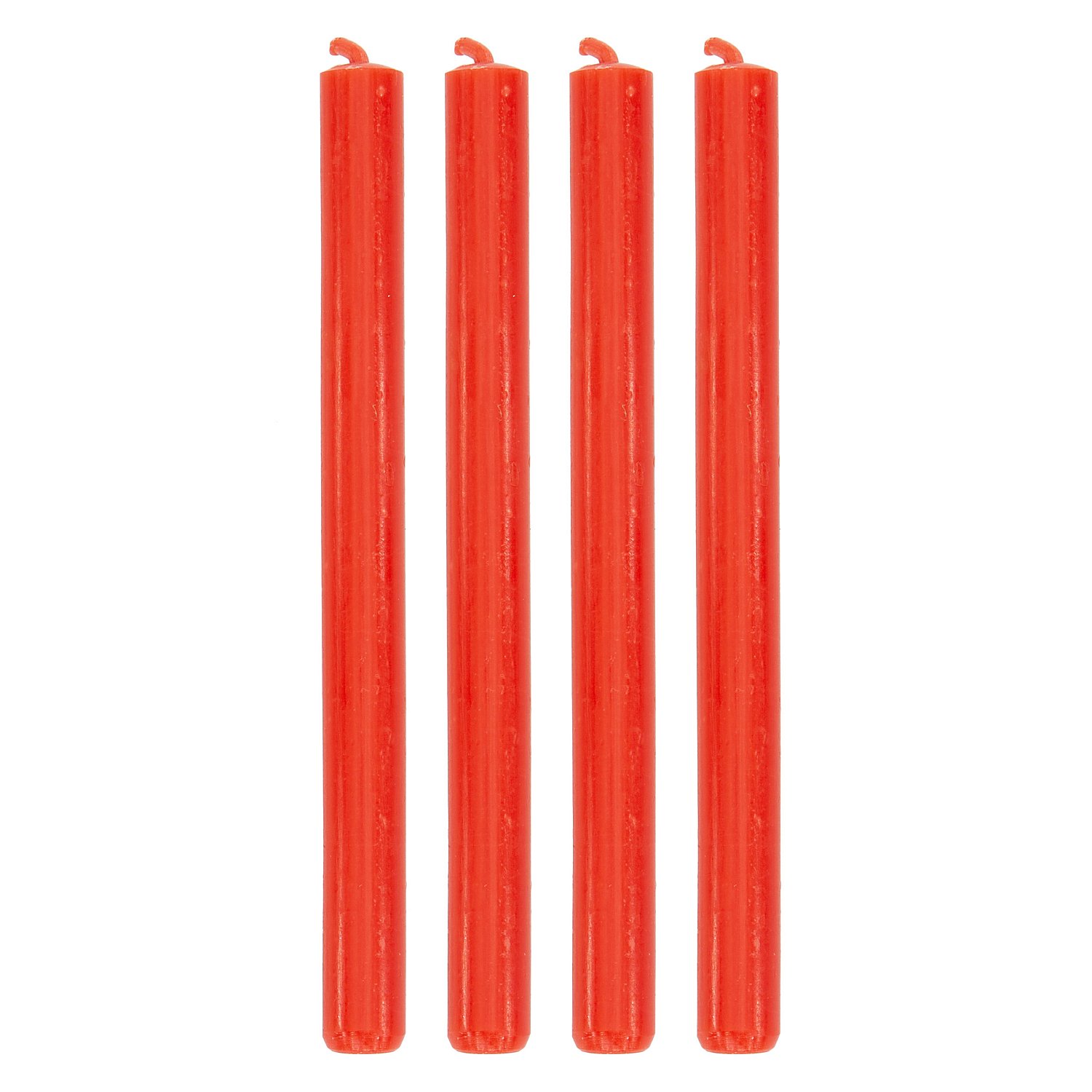 Stabkerzen, rot, 25 x 2,2 cm, 4 Stück