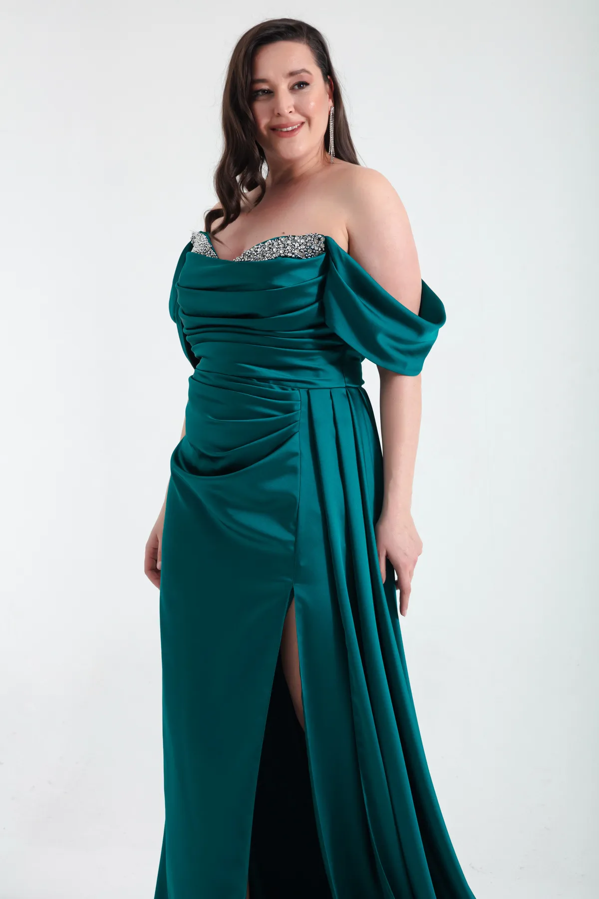 Lafaba  Große Größen in Abendkleid - Grün - Glockenrock
