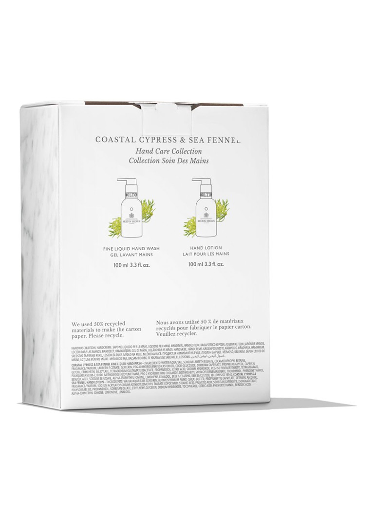 Collection de soins pour les mains Molton Brown Cyprès côtier et fenouil marin - coffret de soins