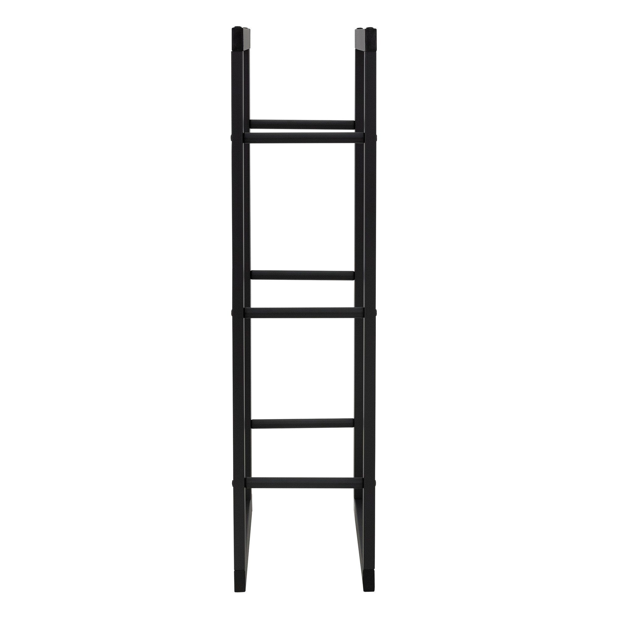 ML-DESIGN Kaminholzregal Brennholzregal Holzaufbewahrung Kaminholzständer Kaminholzhalter, BxTxH:40x25x100 cm, Schwarz 40x100x25cm rechteckig Metall Innen/Außen