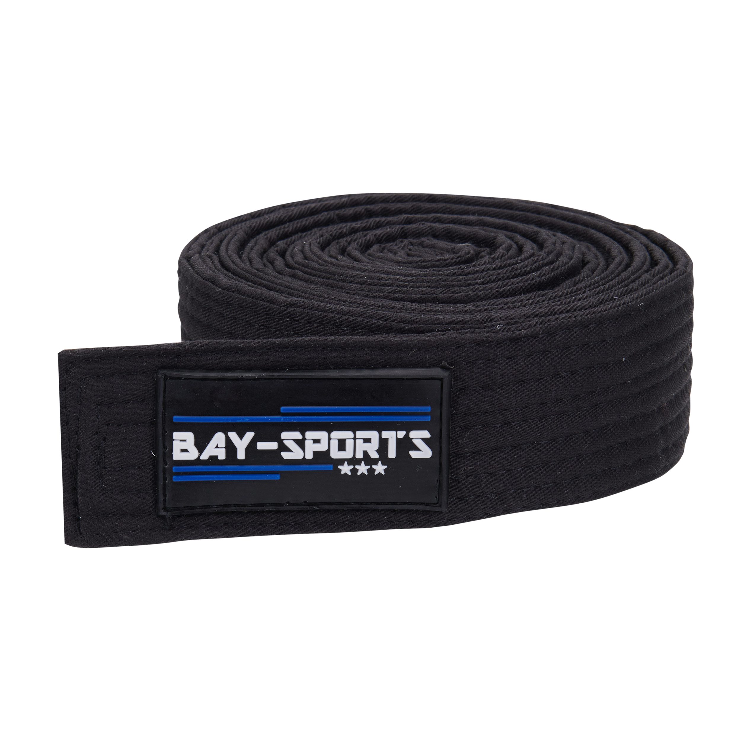 BAY-Sports Karateanzug Budogürtel weiß/schwarz/weiß mit Mittelstreifen, Zweifarbig, Mehrfarbig, Karategürtel Kampfsportgürtel (Standard, Traditionell), Judogürtel, Taekwondogürtel, Länge 160 cm - 350 cm