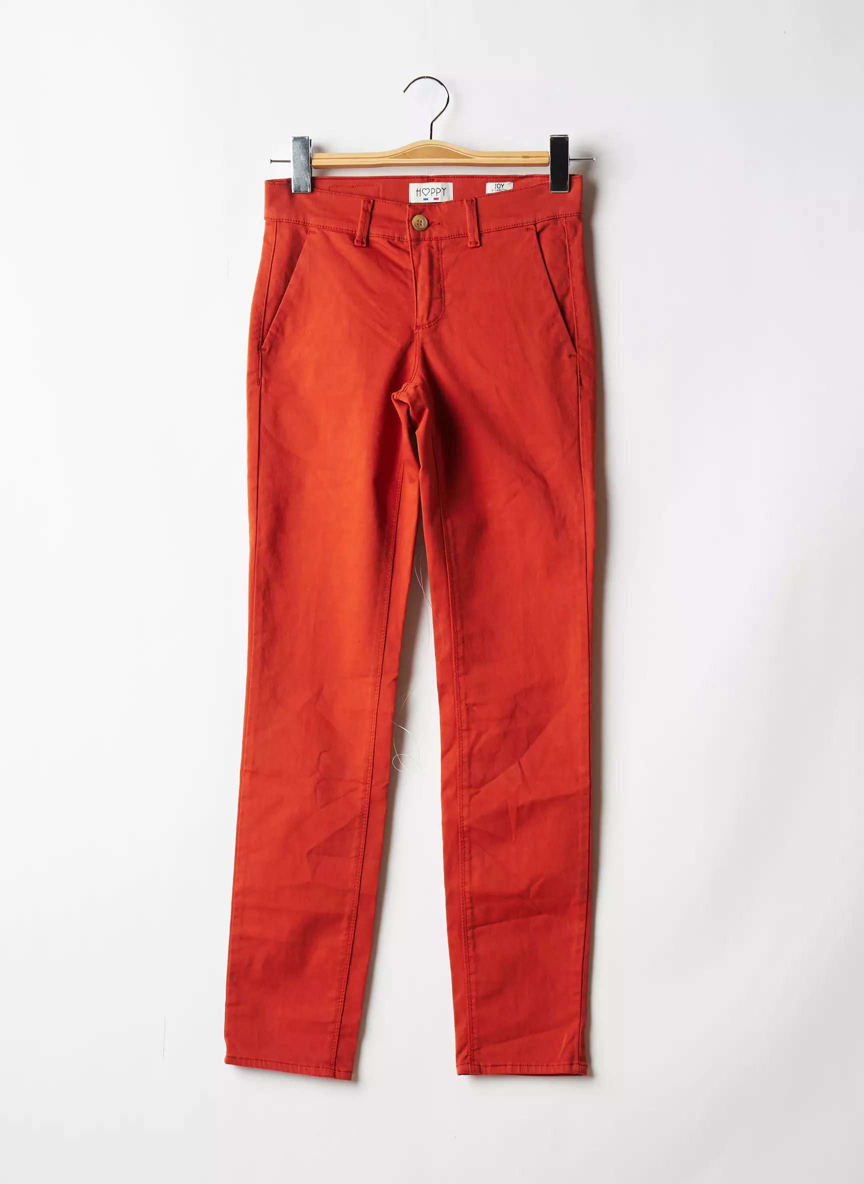 Happy Pantalons Chino Femme couleur orange