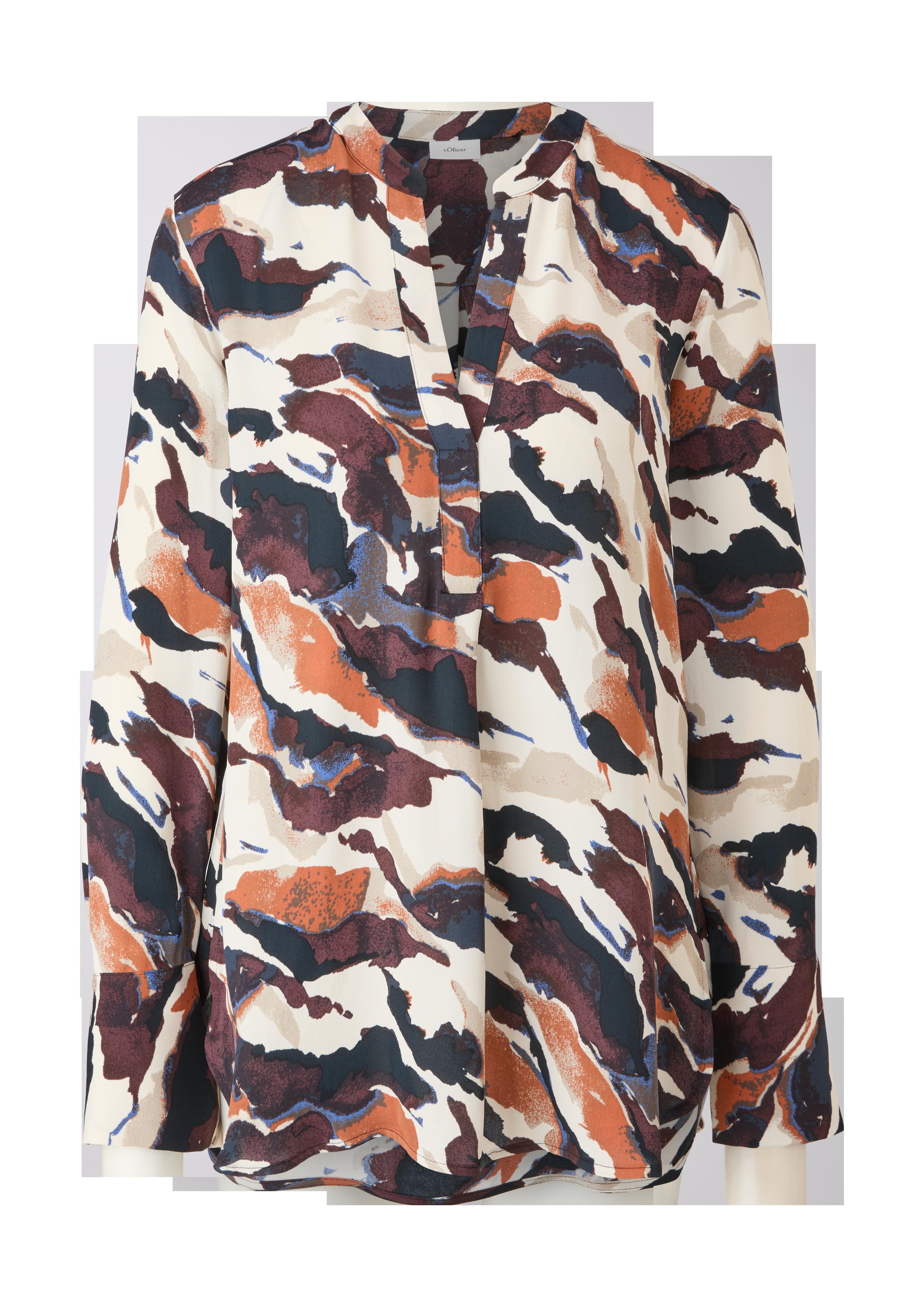 Viskosebluse mit Alloverprint  2123601-02A0