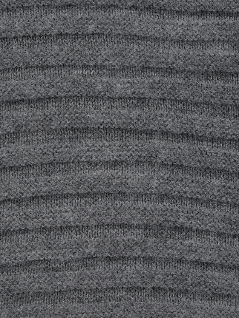 Schal mit Label-Patch Modell 'Bayne' in hellgrau meliert
