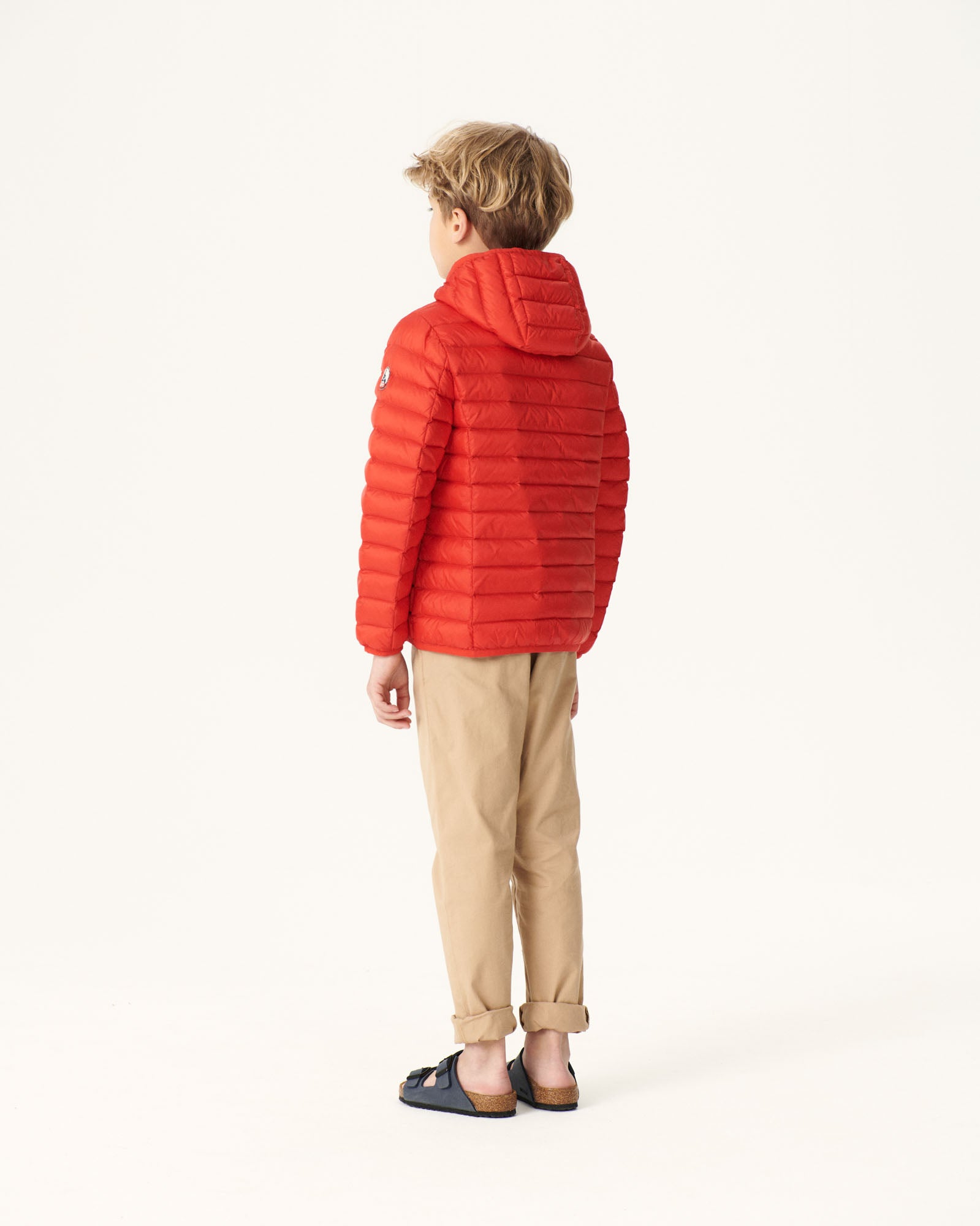 Doudoune légère à capuche enfant Rouge vif Hugo