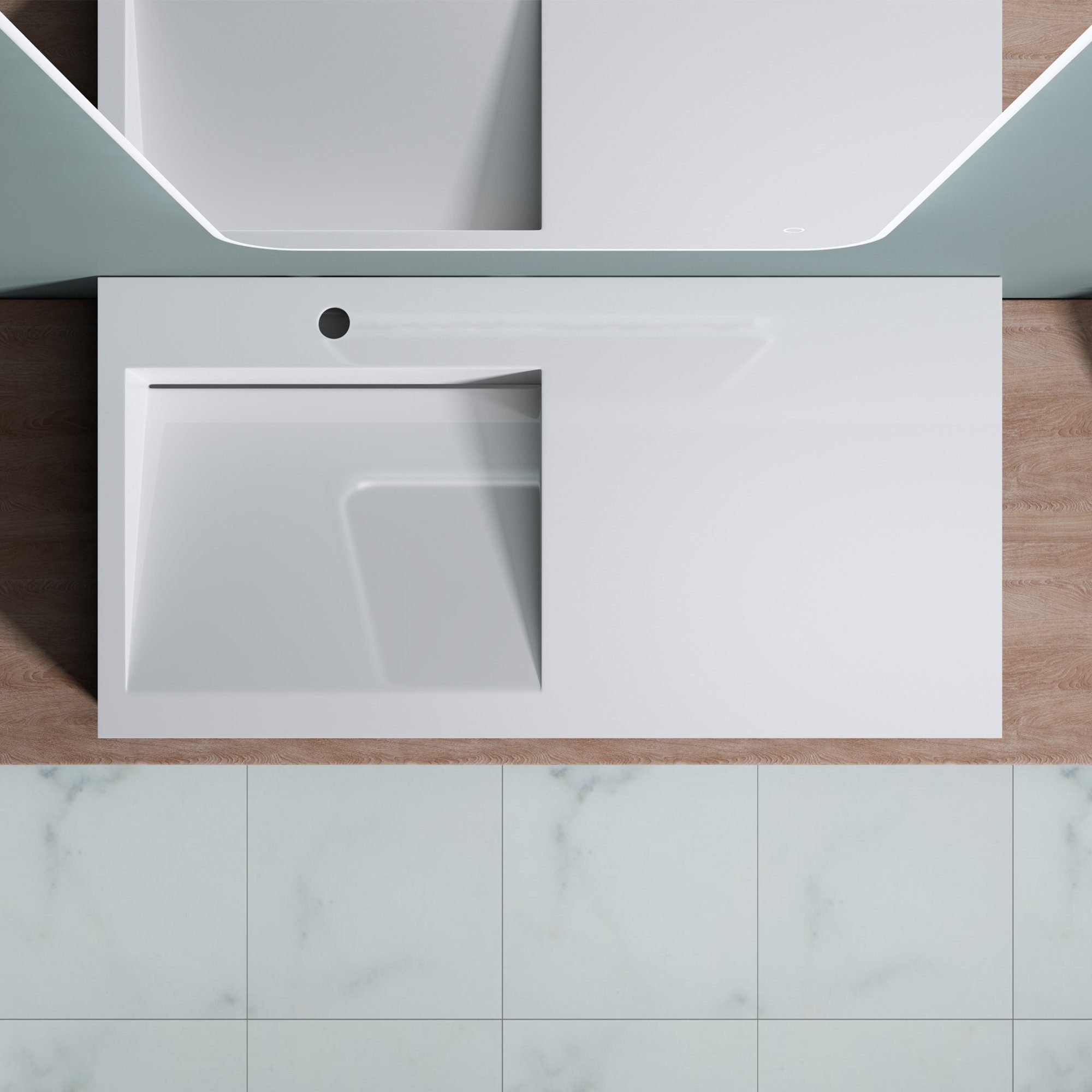 doporro Aufsatzwaschbecken doporro Design Aufsatzwaschbecken Col11 Hängewaschbecken Gussmarmor