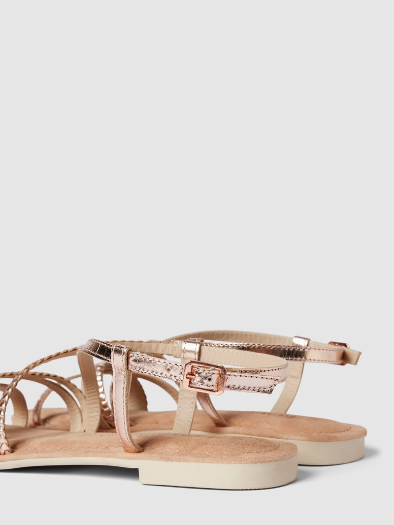 Sandalen im Metallic-Look in rose gold