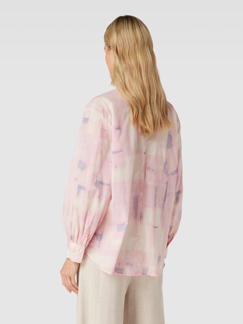 Bluse mit Allover-Muster in rosa