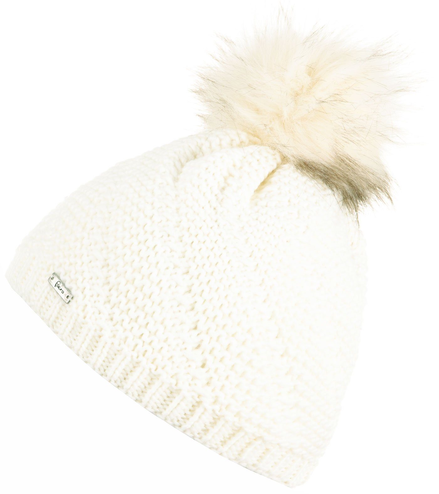 Faera Bommelmütze Wintermütze Damen Mütze Beanie Winter Haube gefüttert Strickmütze