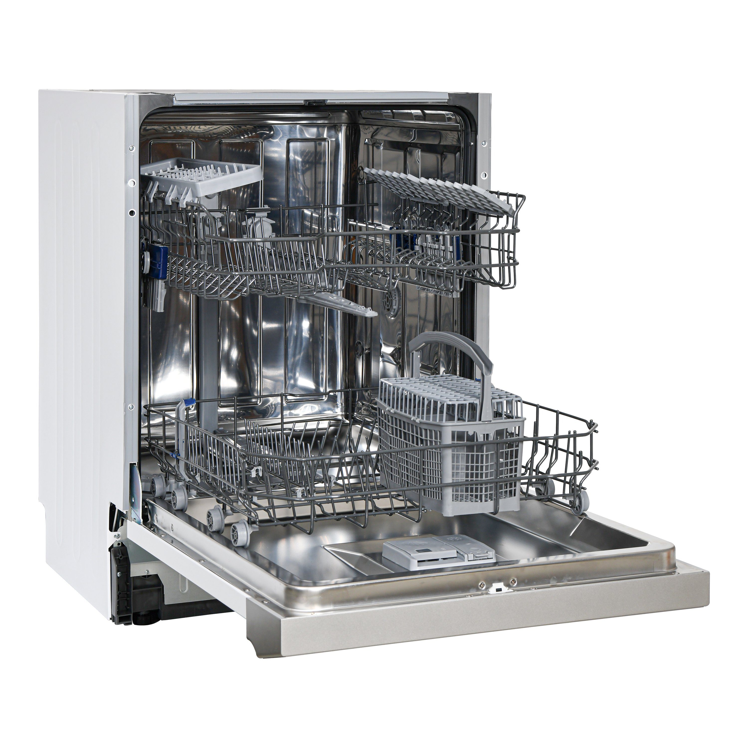Telefunken teilintegrierbarer Geschirrspüler, ES60T14E, 12 l, 14 Maßgedecke, Einbauspülmaschine, 60 cm, 6 Programme, Überlaufschutz