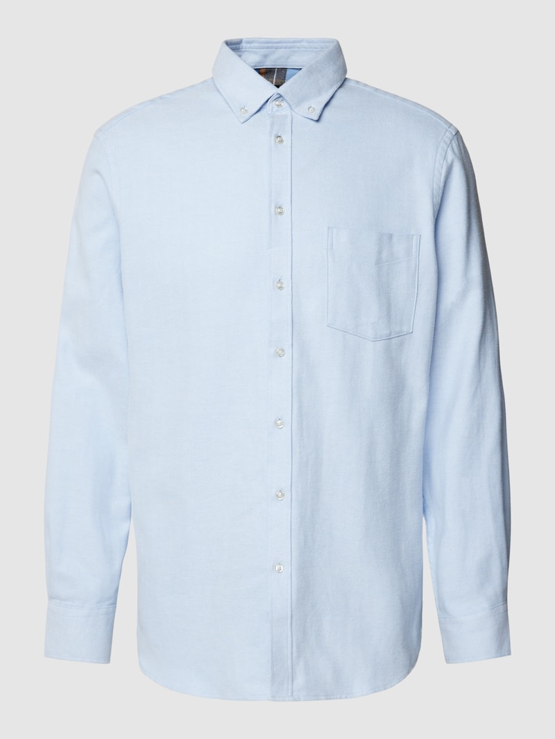 Freizeithemd mit Button-Down-Kragen in bleu