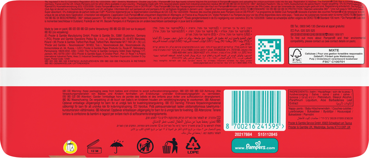 Baby Pants Baby Dry Gr.6 Extra Large (14-19kg), Big Pack, 40 St