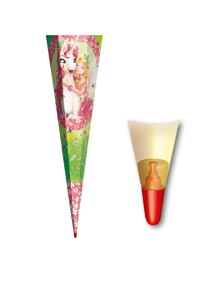 ROTH Schultüte groß Einhornglück 85 cm, Glitter und Glitzerborte in Bunt günstig kaufen onesize