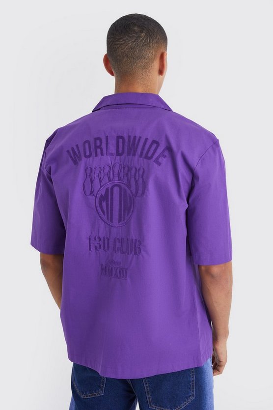 Dropped Revere Poplin Worldwide Club Shirt