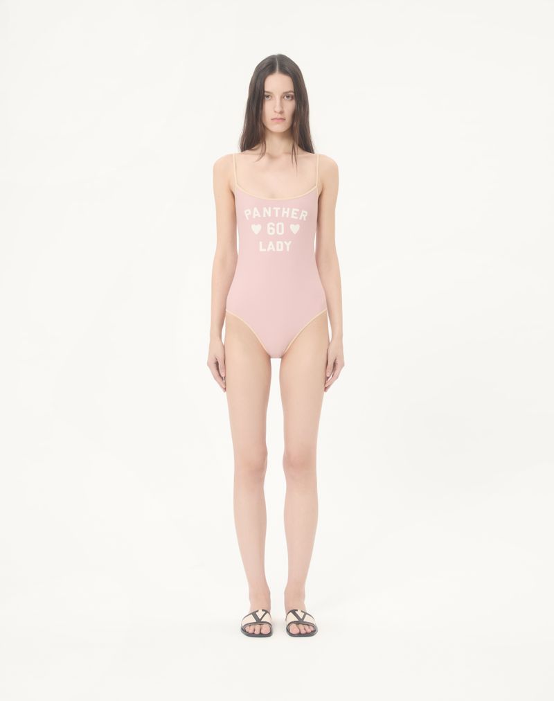 Maiô de uma peça em lycra estampada