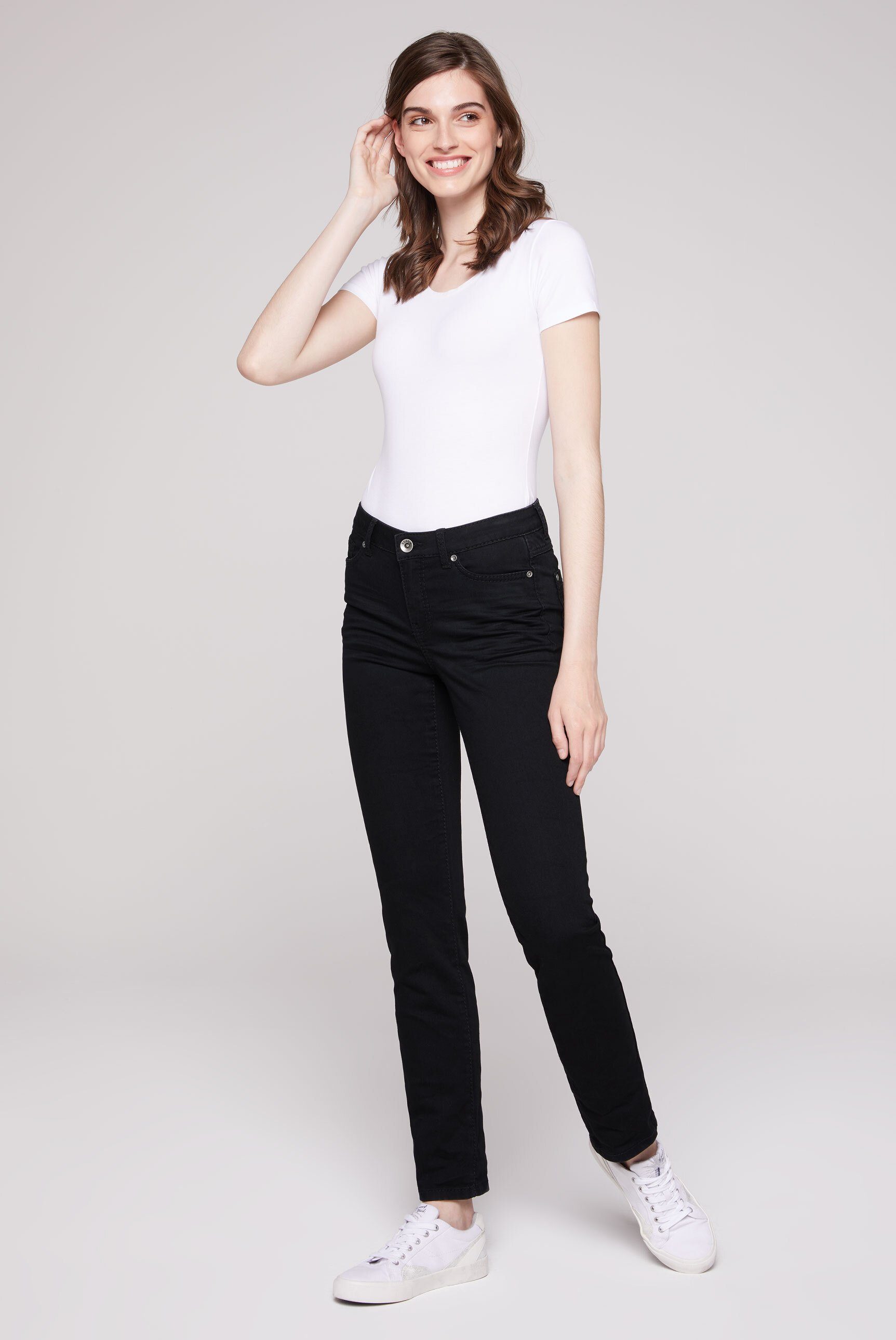 SOCCX Regular-fit-Jeans mit normaler Leibhöhe
