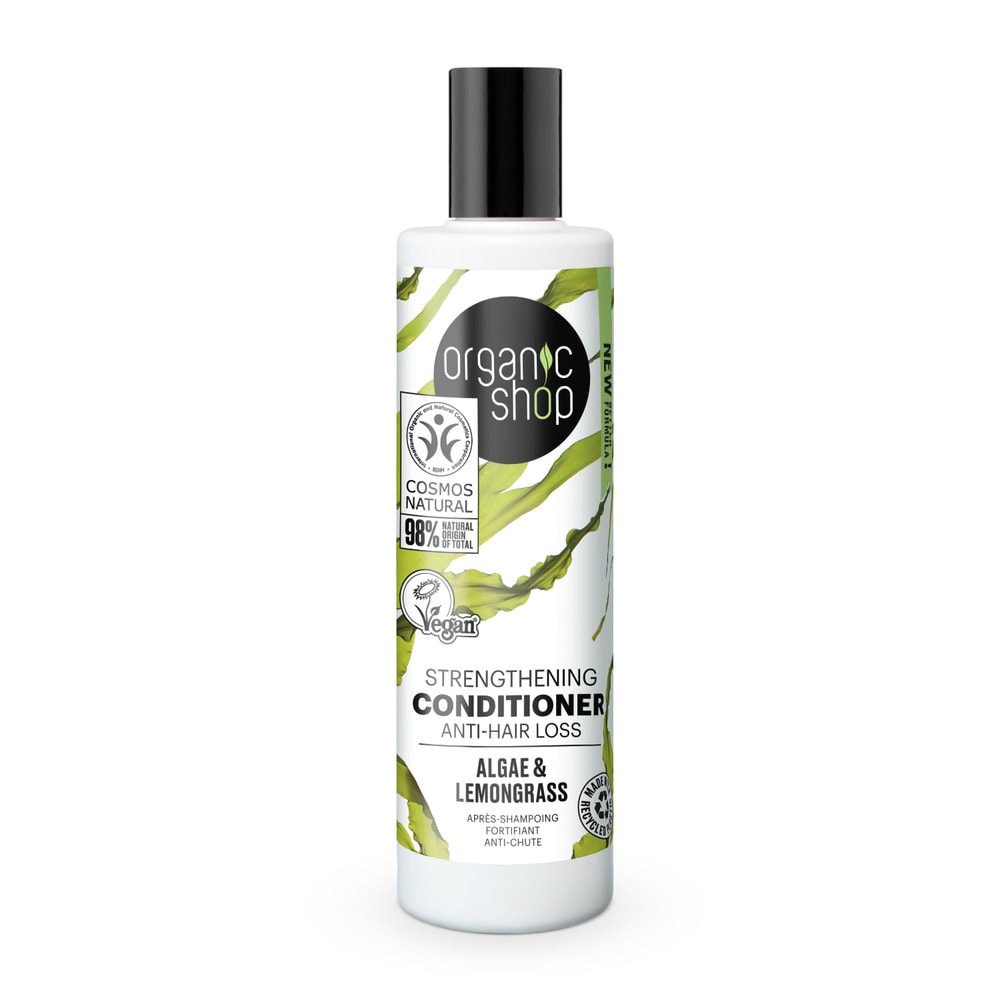 organic shop Après-shampoing anti-chute Algue Citronnelle Vegan Naturel Après-shampoing