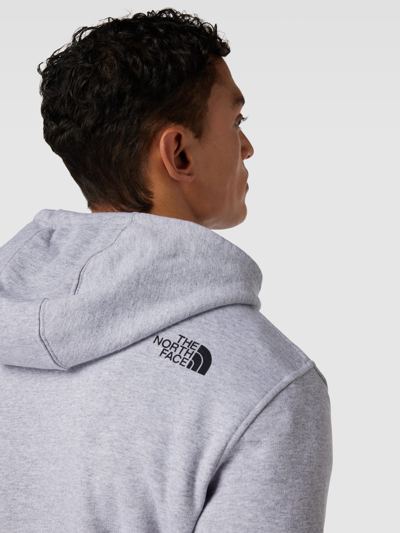Hoodie mit Label-Print Modell 'Simple Dome' in hellgrau